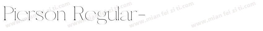 Pierson Regular字体转换